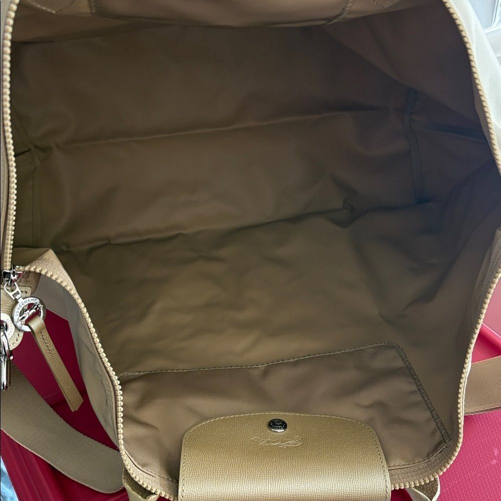 Longchamp Large Foldable Travel Tote in Beige - Picture 10 of 14